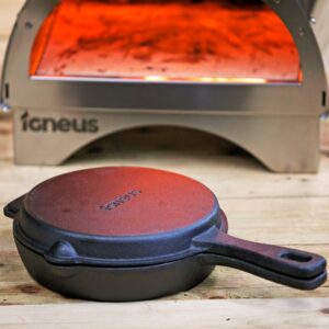 Igneus cast iron pans - Igneus wood fired pizza ovens 2 part