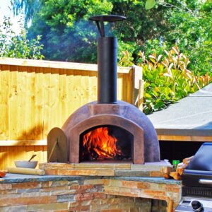commercial outdoor garden and indoor pizza oven