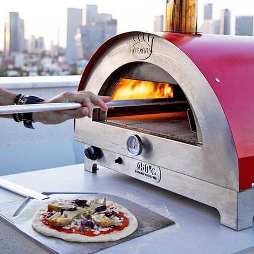 wood and gas pizza oven
