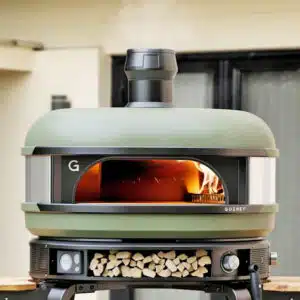 Gozney Dome dual fuel garden pizza oven in olive