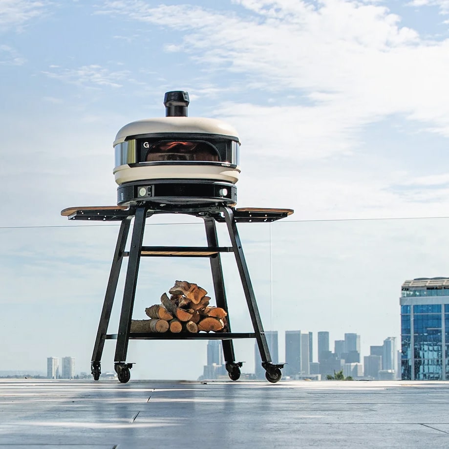 Gozney Dome Dual-fuel pizza oven on stand