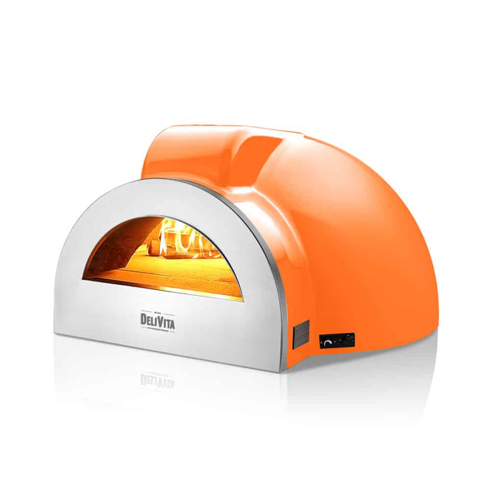 Delivita Pro Dual Fuel Pizza Oven in Orange Blaze
