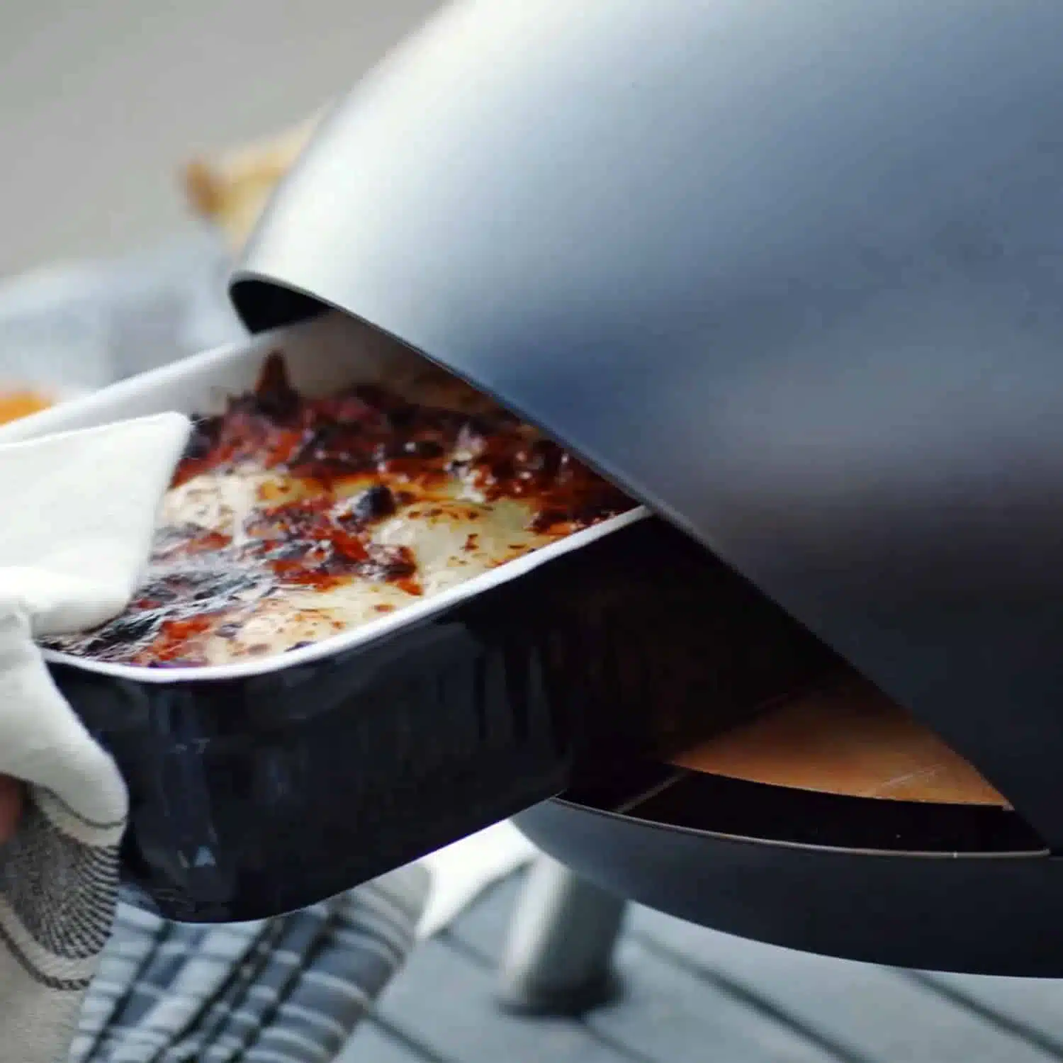 Clementi Crosti Electric Indoor Pizza Oven - cooking lasagne - the pizza oven shop uk
