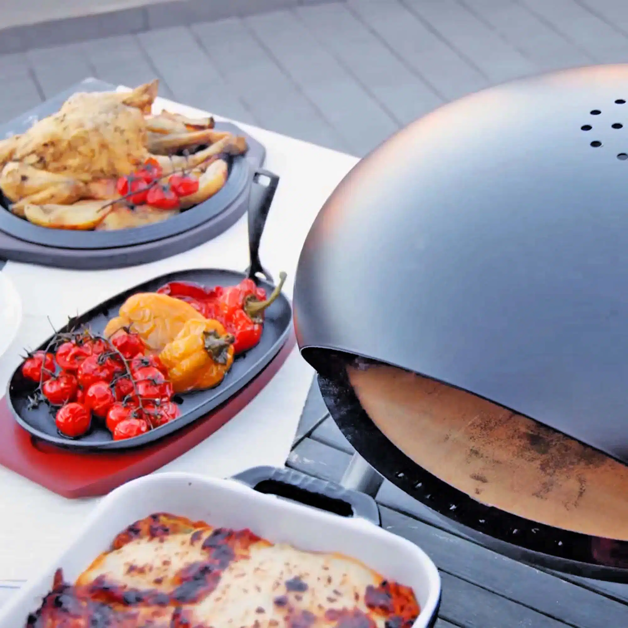 Clementi Crosti Electric Indoor Pizza Oven outdoors - the pizza oven shop uk