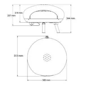 Clementi Crosti Electric pizza oven - dimensions - measurements