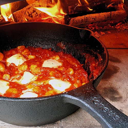 Gnocchi with tomato sauce and Mozzarella