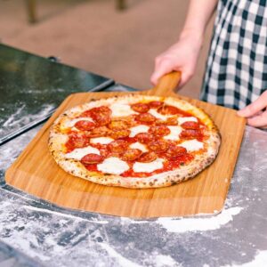 16 inch Ooni Bamboo Pizza Peel and serving board - pizza oven accessories - the pizza oven shop uk