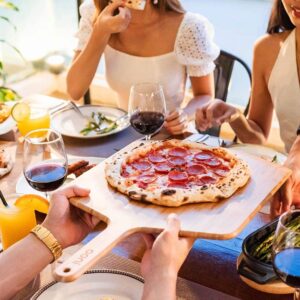 16 inch Ooni Bamboo Pizza Peel and serving board - pizza oven accessories - the pizza oven shop uk