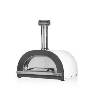 60x60 Clementi Gold Family wood fired pizza oven in white - the pizza oven shop