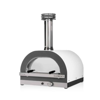 60x60 Clementi Gold gas fired pizza oven in white - the pizza oven shop