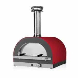 80x60 Clementi Gold gas fired pizza oven in red