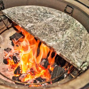 Kamado Joe Half Moon Soap Stone - the pizza oven shop uk