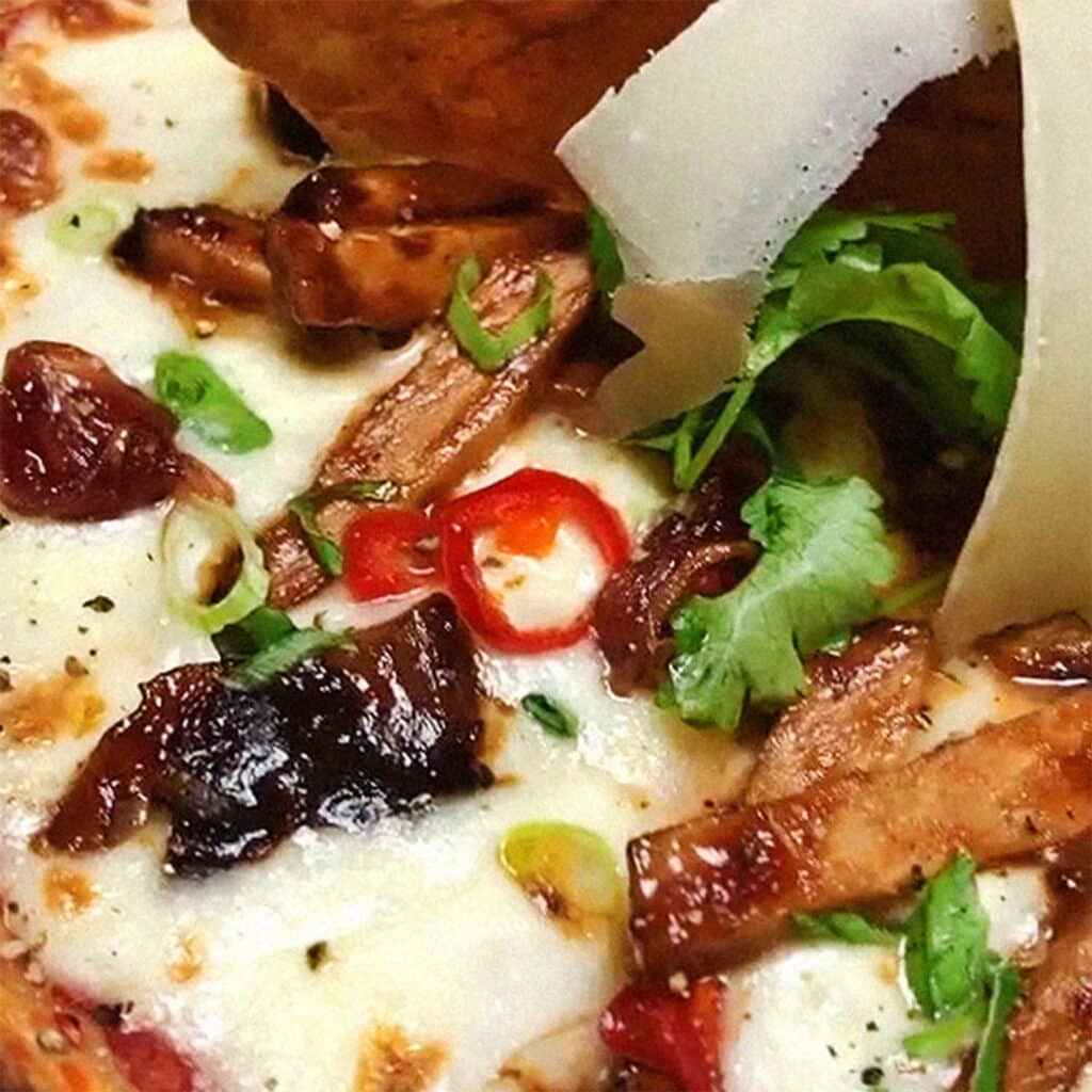 Chesca’s Sweet Cajun BBQ Pork Pizza