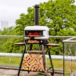 Gozney Dome dual fuelled pizza oven on stand