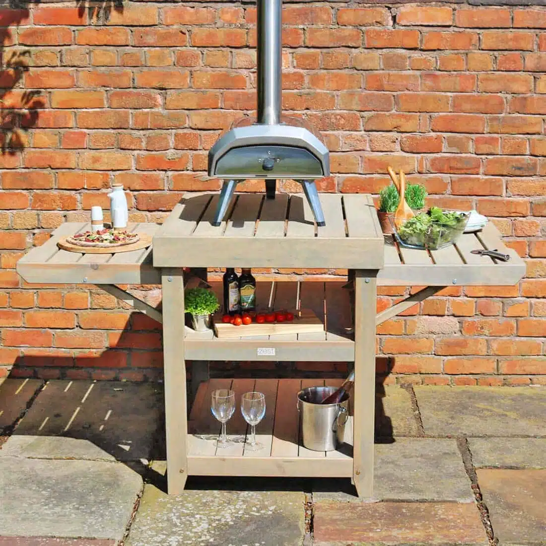 Wooden Pizza Oven Stand