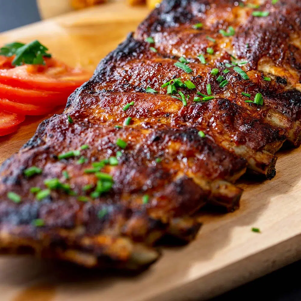 grilled baby back ribs recipe - pizza oven bbq