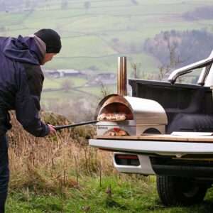 Igneus minimo portable wood fired pizza oven cooking pizza on the go