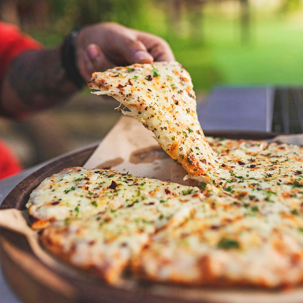 Cheesy Garlic Bread Pizza recipe